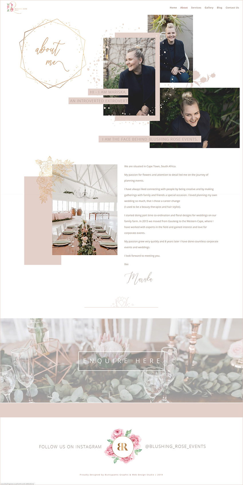 Blushing Rose Events - Business Branding Development