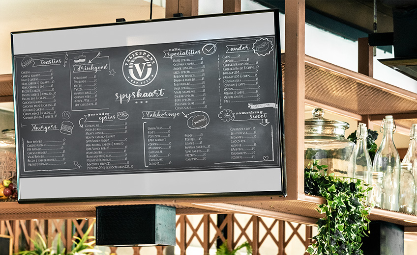 menu signage design