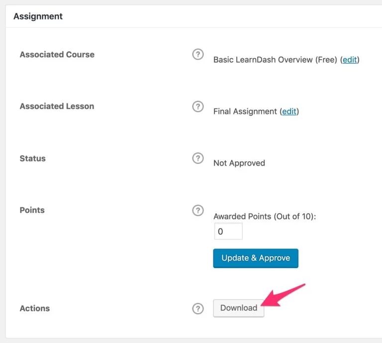 lms single assignment download