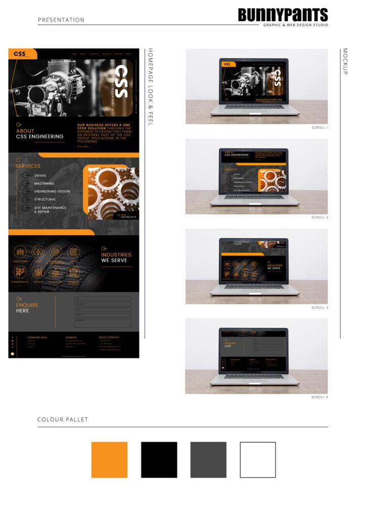 CSS Engineering Website Presentation Option 1