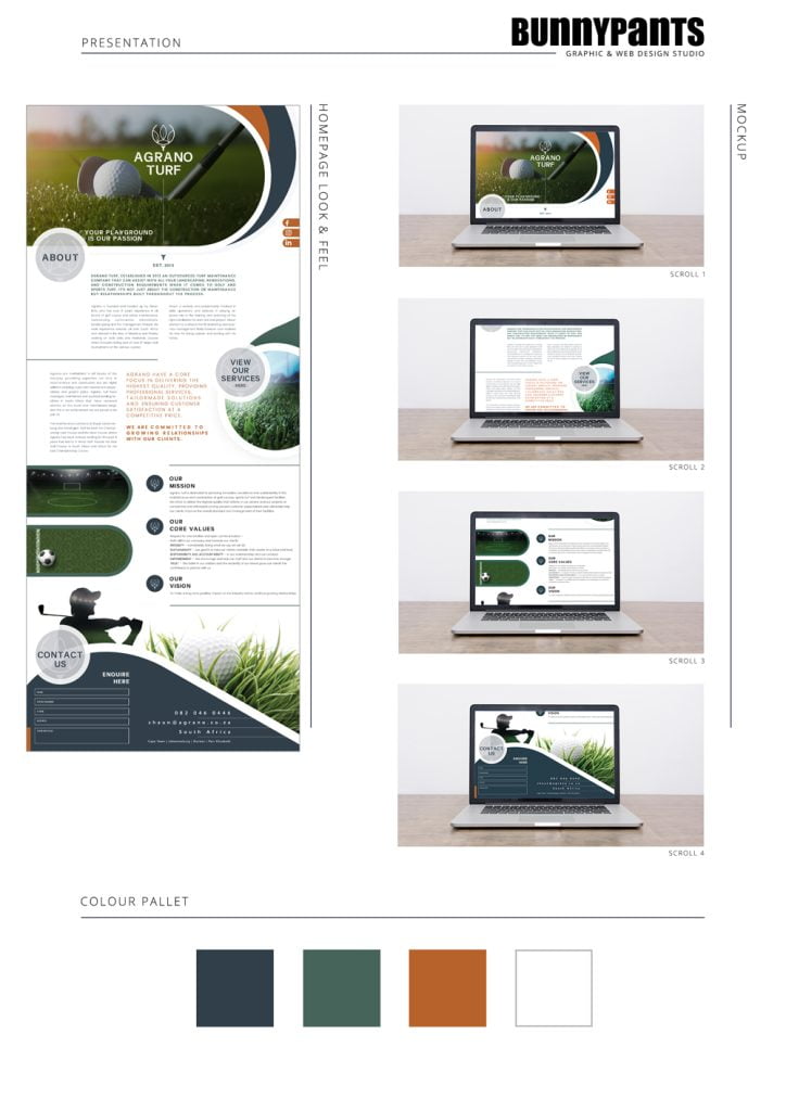 Agrano Turf Website Presentation Option 2